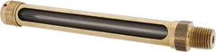 LDI Industries - 4-1/4 Inch Long Sight, 1/4 Inch Thread Size, Buna-N Seal Straight to Male Thread, Vented Oil-Level Indicators and Gauge - 6 Inch Length - Exact Tool & Supply