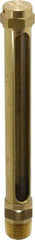 LDI Industries - 4-1/4 Inch Long Sight, 3/8 Inch Thread Size, Buna-N Seal Straight to Male Thread, Vented Oil-Level Indicators and Gauge - 6 Inch Length - Exact Tool & Supply