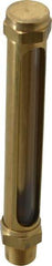 LDI Industries - 4-1/4 Inch Long Sight, 3/8 Inch Thread Size, Buna-N Seal Straight to Male Thread, Vented Oil-Level Indicators and Gauge - 6 Inch Length - Exact Tool & Supply