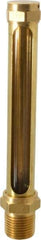 LDI Industries - 4-1/4 Inch Long Sight, 1/2 Inch Thread Size, Buna-N Seal Straight to Male Thread, Vented Oil-Level Indicators and Gauge - 6-3/16 Inch Length - Exact Tool & Supply