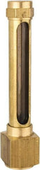 LDI Industries - 2-3/4 Inch Long Sight, 1/4 Inch Thread Size, Buna-N Seal Elbow to Female Thread, Vented Oil-Level Indicators and Gauge - 4-1/4 Inch Length to Center of Base - Exact Tool & Supply