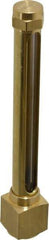 LDI Industries - 4-1/4 Inch Long Sight, 1/4 Inch Thread Size, Buna-N Seal Elbow to Female Thread, Vented Oil-Level Indicators and Gauge - 5-3/4 Inch Length to Center of Base - Exact Tool & Supply