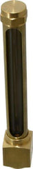 LDI Industries - 4-1/4 Inch Long Sight, 1/2 Inch Thread Size, Buna-N Seal Elbow to Female Thread, Vented Oil-Level Indicators and Gauge - 5-3/4 Inch Length to Center of Base - Exact Tool & Supply