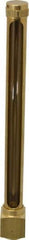 LDI Industries - 7-1/2 Inch Long Sight, 1/2 Inch Thread Size, Buna-N Seal Elbow to Female Thread, Vented Oil-Level Indicators and Gauge - 9 Inch Length to Center of Base - Exact Tool & Supply