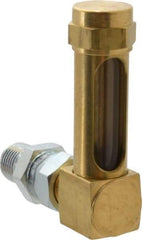 LDI Industries - 1-3/8 Inch Long Sight, 1/4 Inch Thread Size, Buna-N Seal Union Coupling, Vented Oil-Level Indicators and Gauge - 2-3/8 Inch Length to Center of Base - Exact Tool & Supply