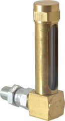 LDI Industries - 1-7/8 Inch Long Sight, 1/8 Inch Thread Size, Buna-N Seal Union Coupling, Vented Oil-Level Indicators and Gauge - 2-7/8 Inch Length to Center of Base - Exact Tool & Supply