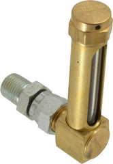 LDI Industries - 1-7/8 Inch Long Sight, 1/4 Inch Thread Size, Buna-N Seal Union Coupling, Vented Oil-Level Indicators and Gauge - 2-7/8 Inch Length to Center of Base - Exact Tool & Supply