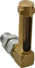 LDI Industries - 1-7/8 Inch Long Sight, 3/8 Inch Thread Size, Buna-N Seal Union Coupling, Vented Oil-Level Indicators and Gauge - 2-7/8 Inch Length to Center of Base - Exact Tool & Supply