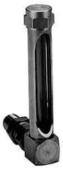 LDI Industries - 12-1/2 Inch Long Sight, 1/2 Inch Thread Size, Buna-N Seal Union Coupling, Vented Oil-Level Indicators and Gauge - 13-11/16 Inch Length to Center of Base - Exact Tool & Supply