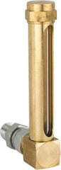 LDI Industries - 2-3/4 Inch Long Sight, 1/4 Inch Thread Size, Buna-N Seal Union Coupling, Vented Oil-Level Indicators and Gauge - 3-7/8 Inch Length to Center of Base - Exact Tool & Supply