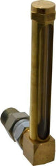 LDI Industries - 4-1/4 Inch Long Sight, 1/2 Inch Thread Size, Buna-N Seal Union Coupling, Vented Oil-Level Indicators and Gauge - 5-7/16 Inch Length to Center of Base - Exact Tool & Supply