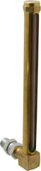 LDI Industries - 7-1/2 Inch Long Sight, 3/8 Inch Thread Size, Buna-N Seal Union Coupling, Vented Oil-Level Indicators and Gauge - 8-11/16 Inch Length to Center of Base - Exact Tool & Supply