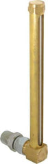 LDI Industries - 7-1/2 Inch Long Sight, 1/2 Inch Thread Size, Buna-N Seal Union Coupling, Vented Oil-Level Indicators and Gauge - 8-11/16 Inch Length to Center of Base - Exact Tool & Supply