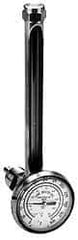 LDI Industries - 5-1/4 Inch Long Sight, 1/2 Inch Thread Size, Buna-N Seal Elbow With Dual Scale Thermometer, Vented Oil-Level Indicators and Gauge - 6-3/4 Inch Length to Center of Base - Exact Tool & Supply