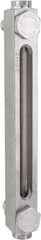 LDI Industries - 1/2-20 Thread, 5-1/2 Inch Sight Length, Closed Circuit Liquid Level Sight Gauge - 7 Inch Length to Center of Base, 8-5/8 Inch Overall Length, Buna-N Seal - Exact Tool & Supply