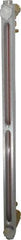 LDI Industries - 1/2-14 Thread, 16-1/2 Inch Sight Length, Closed Circuit Liquid Level Sight Gauge with Needle Valves, Pipe Adapters - 18 Inch Length to Center of Base, 19-5/8 Inch Overall Length, Buna-N Seal - Exact Tool & Supply