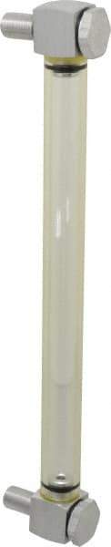 LDI Industries - 1/2-20 Thread, 8-9/32 Inch Sight Length, 125 Max psi, Closed Circuit Liquid Level Rigid Plastic Sight Gauge - 10 Inch Length to Center of Base, Buna-N Seal, 70° Working Temp, 225°F Max - Exact Tool & Supply