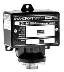 Ashcroft - 9 to 60 psi Adjustable Range, 20 Max psi, Watertight Single Setpoint - 1/4 Thread - Exact Tool & Supply