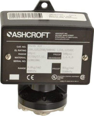Ashcroft - 9 to 60 psi Adjustable Range, 500 Max psi, Watertight Single Setpoint - 1/4 Thread - Exact Tool & Supply