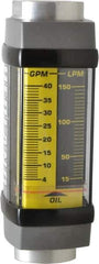 Hedland - 1" NPTF Port Oil & Petroleum-Based Liquid Flowmeter - 3000 Max psi, 4 to 40 GPM, Anodized Aluminum - Exact Tool & Supply