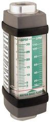 Hedland - 1-1/4" NPTW Port Water-Based Liquid Flowmeter - 3000 Max psi, 10 to 150 GPM, Anodized Aluminum - Exact Tool & Supply