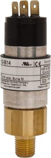 United Electric Controls - 8,000 Max psi, Compact Cylindral Pressure Switch - 1/4 Thread - Exact Tool & Supply