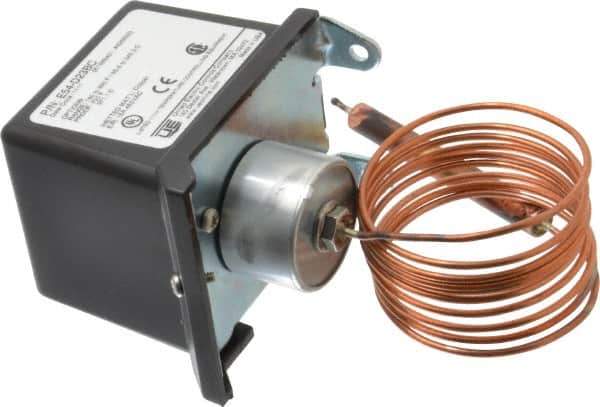 Made in USA - 150 to 650°F, General Service Temp Switch - 25 Resolution, 3/8 x 3-5/8 Bulb - Exact Tool & Supply
