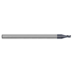 Dovetail Cutters - 0.1760″ Cutter Diameter × 0.0310″ (1/32″) Radius × 0.2100″ Length of Cut Carbide O-Ring Slotting End Mill, 3 Flutes, AlTiN Coated - Exact Tool & Supply