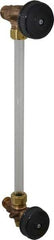 Conbraco - 350 psi Working Pressure, 125 Max psi, Bronze Liquid Level Gage Glass - 350°F Max Operating Temp, 1/2 Inch Thread, EPDM Seal - Exact Tool & Supply