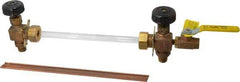 Conbraco - 400 psi Working Pressure, 250 Max psi, Bronze Liquid Level Gage Glass - 400°F Max Operating Temp, 1/2 Inch Thread, PTFE Seal - Exact Tool & Supply