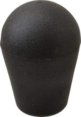 Gibraltar - 1/4-20, 1/4-28, 5/16-18, 5/16-24, M6, M8 Hole, 0.71" Deep Hole, TPE Overmolded Soft Touch, Self Fixing Hole Tapered Knob - 2 OAL, 3/4" Base Diam, Black, 1.38" Head Diam - Exact Tool & Supply