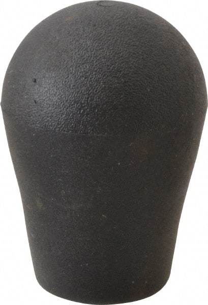 Gibraltar - 3/8-16, 3/8-24, 1/2-13, 1/2-20, M10, M12 Hole, 0.71" Deep Hole, TPE Overmolded Soft Touch, Self Fixing Hole Tapered Knob - 2 OAL, 3/4" Base Diam, Black, 1.38" Head Diam - Exact Tool & Supply