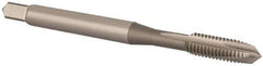 OSG - #10-32 UNF, 3 Flute, Bright Finish, Vanadium High Speed Steel Spiral Point Tap - Plug Chamfer, Right Hand Thread, 2-3/8" OAL, 7/8" Thread Length, 0.194" Shank Diam, 2B Class of Fit - Exact Tool & Supply
