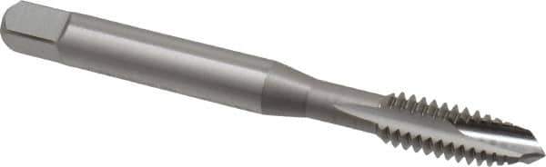 OSG - 1/4-20 UNC, 3 Flute, Bright Finish, Vanadium High Speed Steel Spiral Point Tap - Plug Chamfer, Right Hand Thread, 2-1/2" OAL, 1" Thread Length, 0.255" Shank Diam, 3B Class of Fit - Exact Tool & Supply
