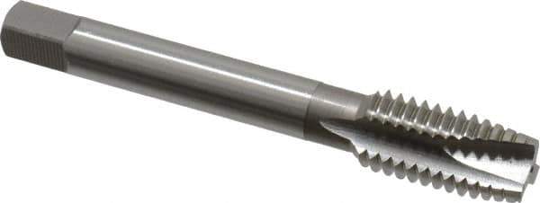 OSG - 1/2-13 UNC, 3 Flute, Bright Finish, Vanadium High Speed Steel Spiral Point Tap - Plug Chamfer, Right Hand Thread, 3-3/8" OAL, 1-21/32" Thread Length, 0.367" Shank Diam, 3B Class of Fit - Exact Tool & Supply