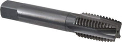 OSG - 1-8 UNC, 4 Flute, Oxide Finish, Vanadium High Speed Steel Spiral Point Tap - Plug Chamfer, Right Hand Thread, 5-1/8" OAL, 2-1/2" Thread Length, 0.8" Shank Diam - Exact Tool & Supply