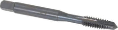 OSG - 1/4-20 UNC, 3 Flute, Oxide Finish, Vanadium High Speed Steel Spiral Point Tap - Plug Chamfer, Right Hand Thread, 2-1/2" OAL, 1" Thread Length, 0.255" Shank Diam - Exact Tool & Supply