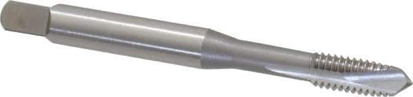 OSG - M6x1.00 Metric Coarse, 3 Flute, Bright Finish, Vanadium High Speed Steel Spiral Point Tap - Plug Chamfer, Right Hand Thread, 2-1/2" OAL, 1" Thread Length, 0.255" Shank Diam, 6H Class of Fit - Exact Tool & Supply