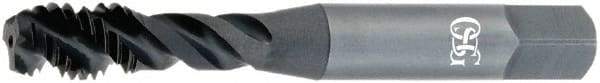 OSG - M3.5x0.60 Metric Coarse 3 Flute 6H Modified Bottoming Spiral Flute Tap - Vanadium High Speed Steel, Bright Finish, 2" OAL, Right Hand Flute, Right Hand Thread, D4 - Exact Tool & Supply