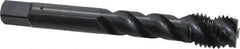 OSG - M12x1.50 Metric Fine 3 Flute Modified Bottoming Spiral Flute Tap - Vanadium High Speed Steel, Oxide Finish, 3-3/8" OAL, Right Hand Flute, Right Hand Thread, D6, Series 299 - Exact Tool & Supply