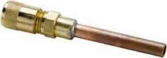 Parker - 500 Max psi, 1/2 Tube OD, Extended Copper Tube Access Valve - Brass - Exact Tool & Supply