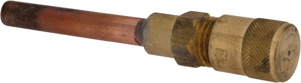 Parker - 500 Max psi, 1/4 Tube Outside Diameter, Extended Copper Tube Access Valve - Exact Tool & Supply
