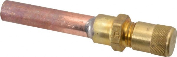 Parker - 500 Max psi, 3/8 Tube Outside Diameter, Extended Copper Tube Access Valve - Exact Tool & Supply