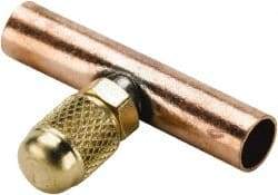 Parker - 500 Max psi, 1/2 Tube OD, Solder Tee Access Valve - Brass - Exact Tool & Supply