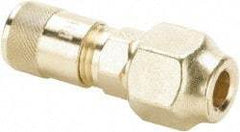 Parker - 500 Max psi, 1/4 Tube OD, Flare Union Access Valve - Brass - Exact Tool & Supply