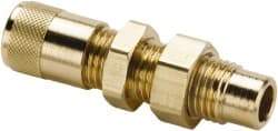 Parker - 500 Max psi, 1/4 Tube OD, Bulkhead Solder Union Access Valve - Brass - Exact Tool & Supply