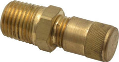 Parker - 1/4-18 Male Pipe, 500 Max psi, 1/4 Tube OD, Male Connector Access Valve - Brass - Exact Tool & Supply