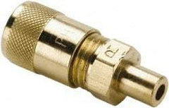 Parker - 500 Max psi, 1/8 Tube OD, Straight Solder Connector Access Valve - Brass - Exact Tool & Supply