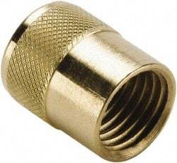 Parker - 3/8" Tube OD Access Valve Quick Seal Cap with Gasket - For Parker Brass Access Valves - Exact Tool & Supply