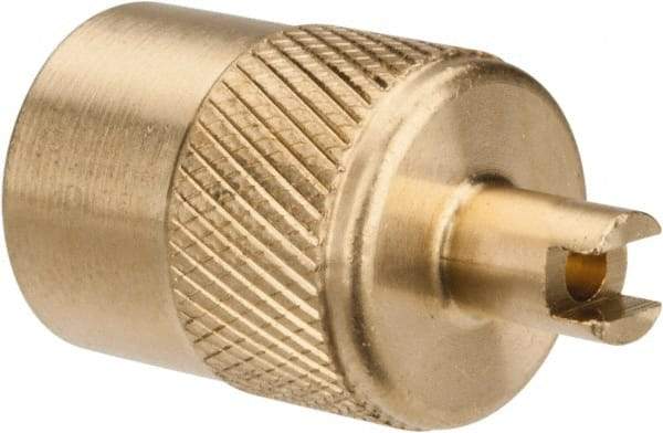 Parker - 1/4" Tube OD Access Valve Quick Seal Cap with Core Remover - For Parker Brass Access Valves - Exact Tool & Supply